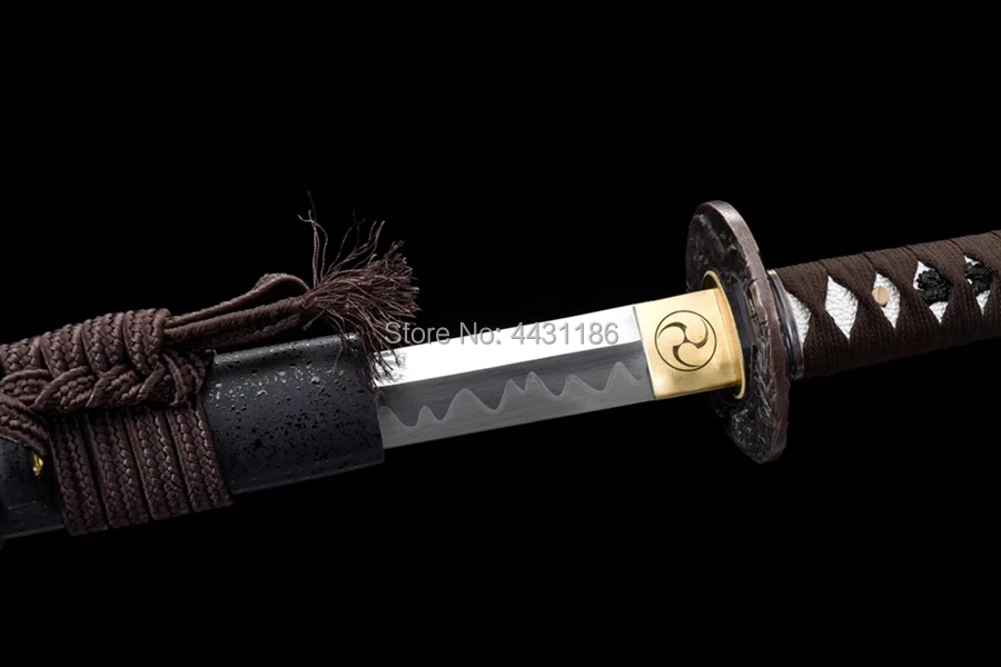 Japanese Straight Dao Sword Samurai Katana Full Tang High Carbon Steel Sharp Home Decoration Collection Ninja Real Knife Swords