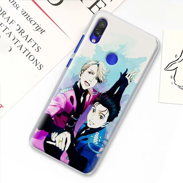 01 Юри на льду чехол для Xiaomi mi A3 A1 A2 8 Lite 9T CC9E Играть Red mi K20 Pro 7A Note 7 фотоаппаратов моментальной печати 7S жесткий прозрачный чехол Capa - Цвет: 01