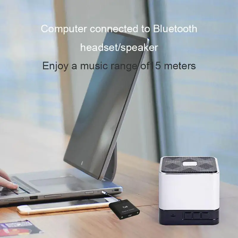 2-в-1 TX8 Bluetooth 5,0 передатчик приемник адаптер для ТВ ПК наушники музыка аудио передатчик приемник передатчик