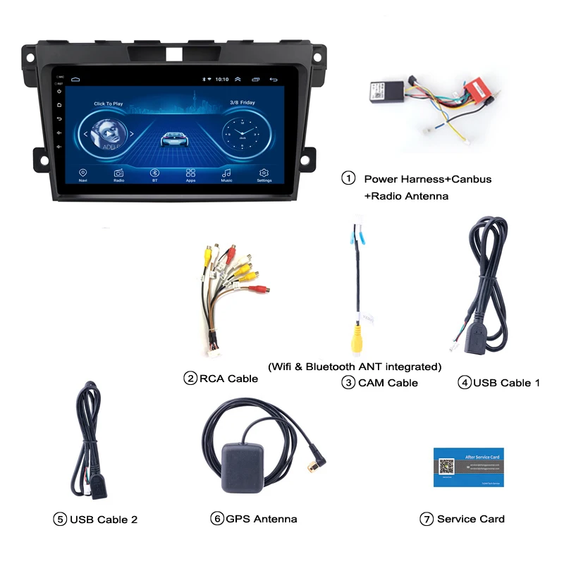 Perfect For Mazda CX7 CX-7 CX 7 ER 2009-2012 Car Radio Multimedia Video Player Navigation GPS Android 8.1 IPS 2.5D Screen 5