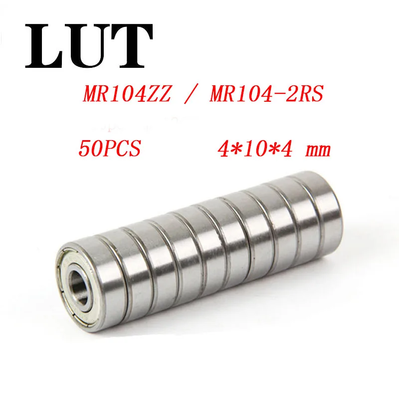 50 шт. MR104ZZ MR104 2RM L-1040 подшипник ABEC5 радиальный шарикоподшипник 4x10x4 мм Миниатюрный |