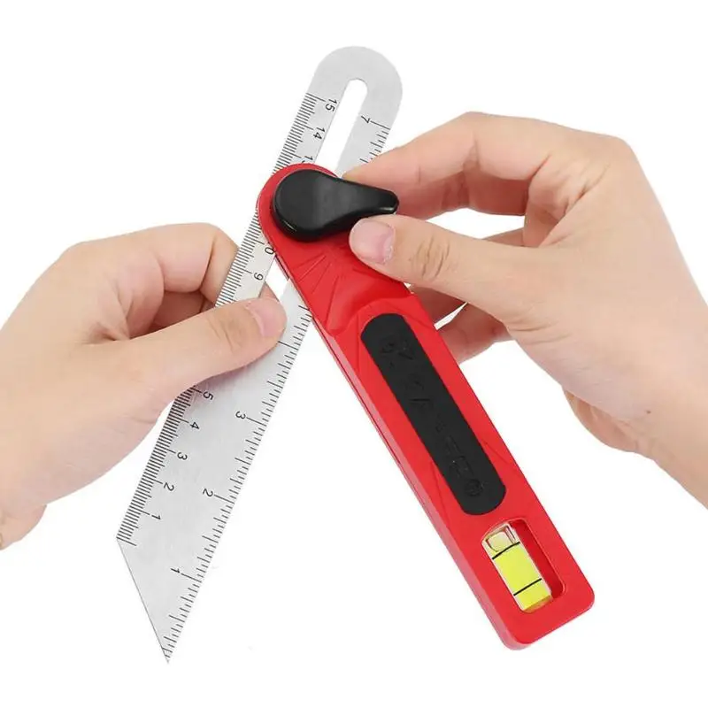 Woodworking Measurement Ruler Durable Locking Clasp Inch/Centimeter T Shape Gauge Mark Line Carpenter Measuring Tools