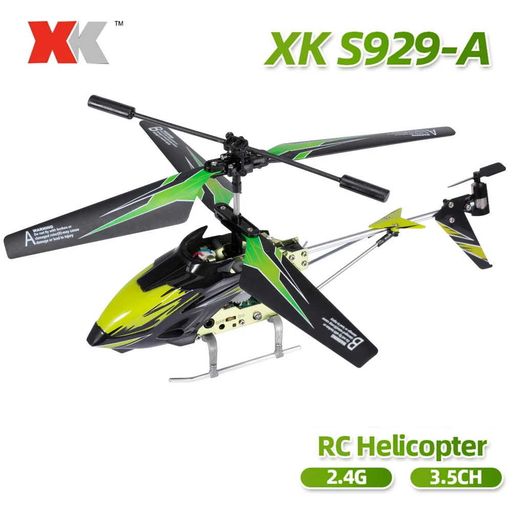 

Wltoys XK Official S929-A RC Helicopter 2.4G 3.5CH Mini RC Drone With Gyro Light RC Toys For Boy Kids Gift Blue Green Red