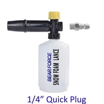 

High Pressure Washer Foam Cannon Snow Foam Lance Car Clean Foam Washer Foam Generator Snow Foam Nozzle Quick Connector Plug 1/4"