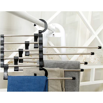 

5 In1 Adjustable Closet Hook Tie Belt Scarf Organizer Trousers Pants Rack Hanger Hang Pants Are Neat