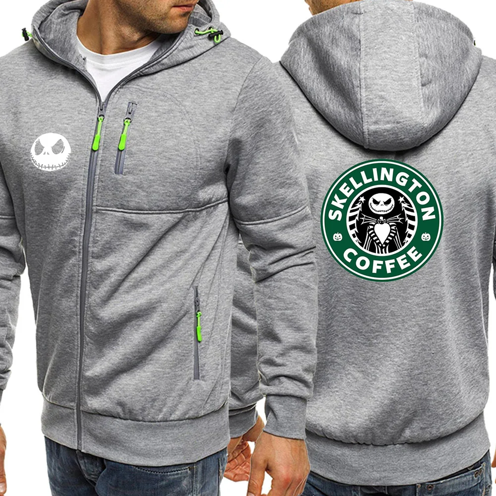 Jack coffee/спортивная одежда, Осенние новые толстовки с капюшоном, модные куртки в стиле хип-хоп, повседневное пальто на молнии, толстовки с капюшоном для мужчин