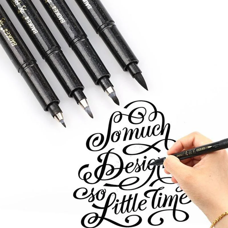 Calligraphy Pen Brush Lettering Pens Set Flexible Refill Brush Markers Set for Signature Drawing Hand Lettering