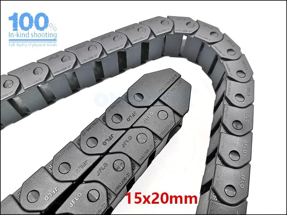 JFLO 1Meter 15x20 15x30 Drag chain Wire Carrier cable Bridge type non-opening with end connectors Tanks Towline Free shipping 15