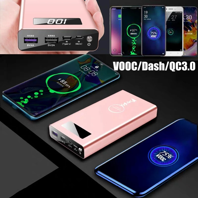 

20000mah Power Bank 5V 4A Vooc Dash Charger for Oneplus 6T 6 5T 5 3T Oppo R17 R15 R11 Vivo Dash Charge Powerbank