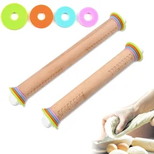 1 шт. Скалка со шкалой антипригарная регулируемая толщина Букового теста роликовая палочка кухонный инструмент для кондитерских изделий лапши печенья