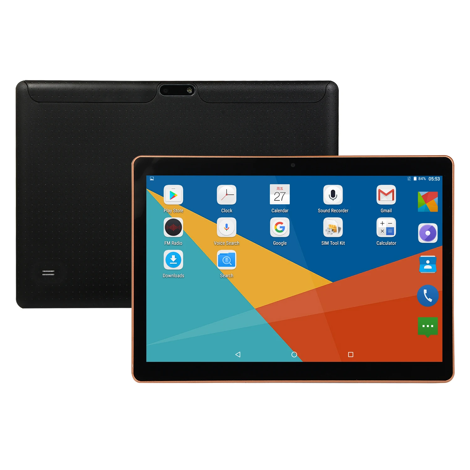 10," дюймовый Восьмиядерный 6G+ 64G/128G Android 8,0 двойная карта двойная камера задний WiFi вызов мобильный телефон планшет WiFi вызов - Комплект: black