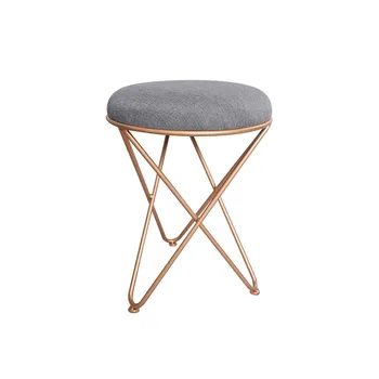 

Contracted Nordic Home Back Chair, Wrought Iron Small Make-up Dresser Stool Ins Bowknot Web Celebrity Nail Chair Stool
