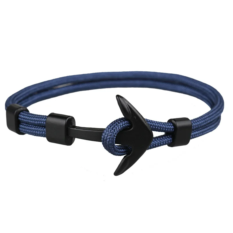 Мода черный цвет украшение в форме якоря мужские браслеты женский подарок спортивные крючки темно-синий стиль подарки для друзей - Цвет: 10