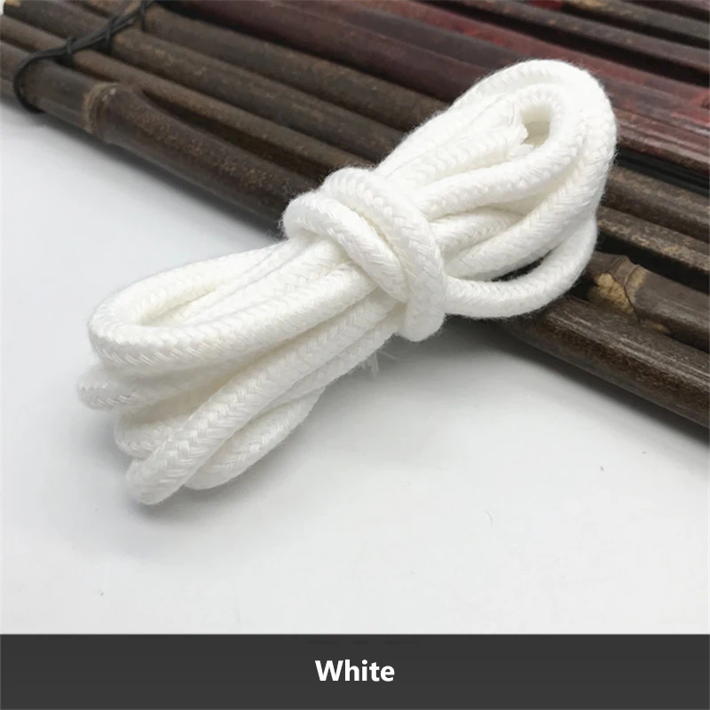 10M * 6mm 컬러 코튼 로프 스웨터 모자 로프 스포츠 바지 허리 라운드 로프 DIY Paracord 로프 문자열 마스크 펜던트 패브릭 마스크 밧줄