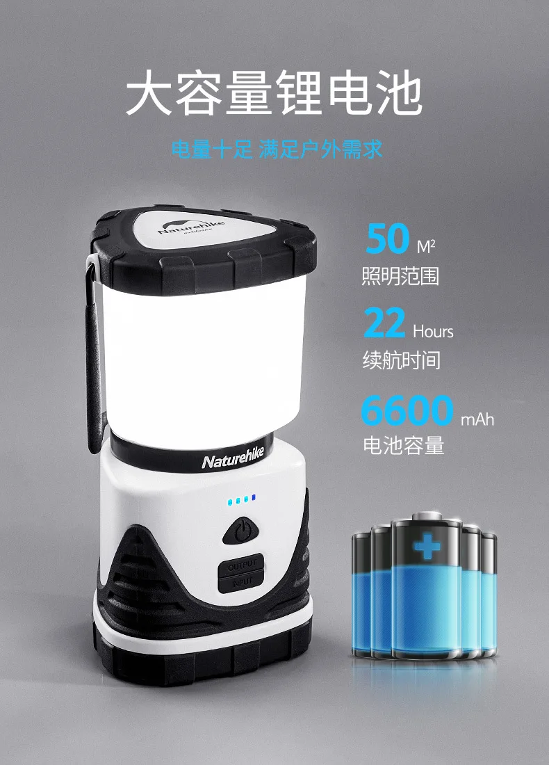 Naturehike открытый кемпинг фонарь USB заряжаемый светильник ing многофункциональная полевая Палатка лампа 56 светодиодный светильник 22 часа