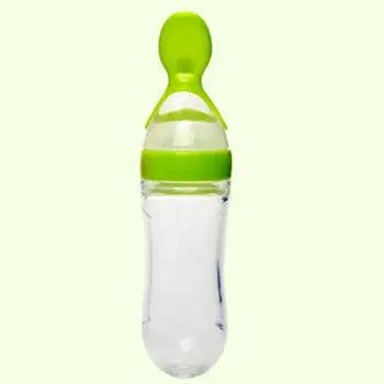 

Silicone Squeezing Feeding Spoon Baby Training Scoop Rice Cereal Food Supplement Feeder Tableware Medicine Extrusion Tools