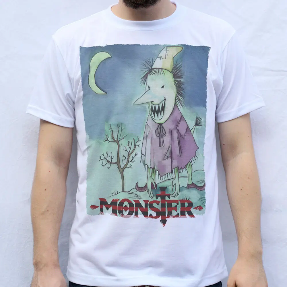 Футболка с надписью The Nameless Monster-Naoki Urasawa | Мужская одежда
