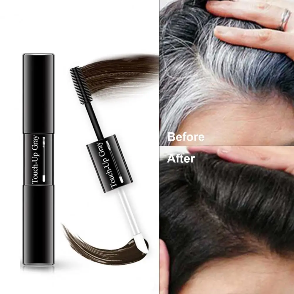 

7ml Hair Dye Stick Instant Effect Double-end High Pigmented Modify Black Brown Hair Dye Pen for Beauty