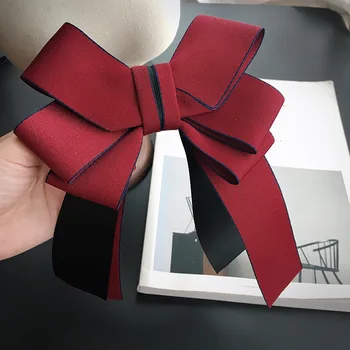 

i-Remiel Bow Tie Cloth Art Silk Large And Brooches Wedding Dress Accessories Fashion Shirt Pins And Brooches Lapel For Women