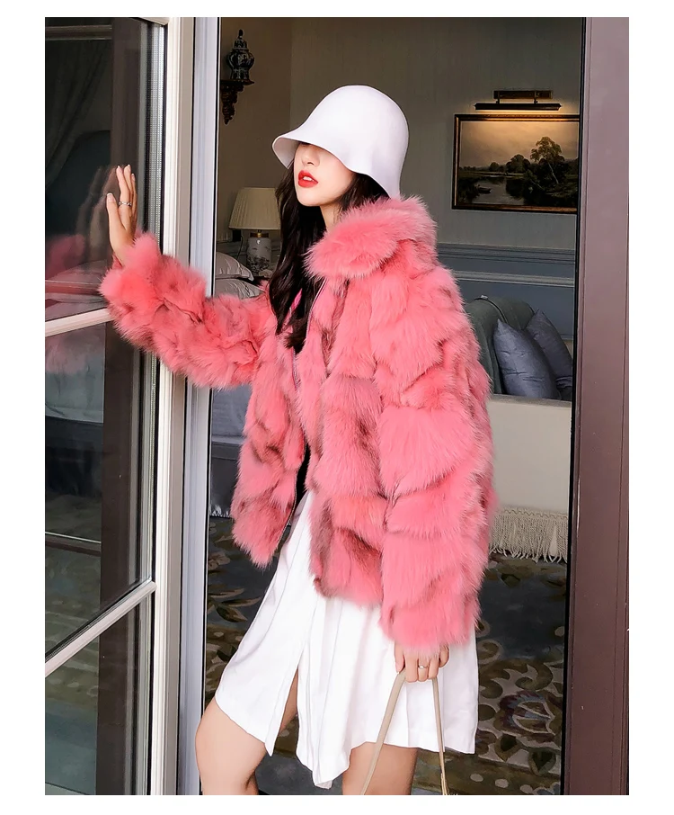 2021 New Autumn And Winter Fur Coat Women's High-Quality Fox Fur Coat Plus Size Thick Warm Short Coat Women Parkas