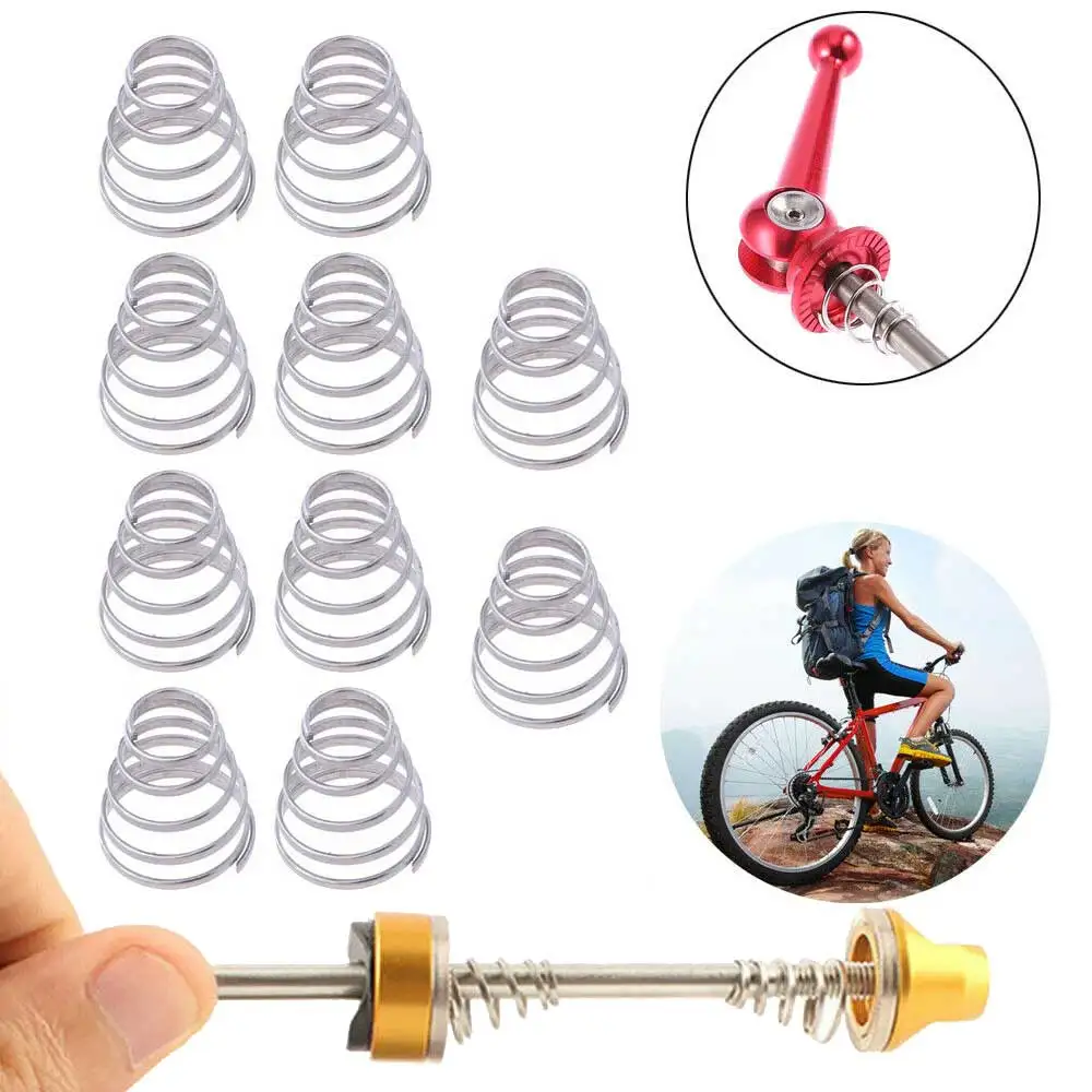 10pcs Bike Quick Release Spring Rear Wheel Skewer Stainless Steel Springs Parts Component Accessories