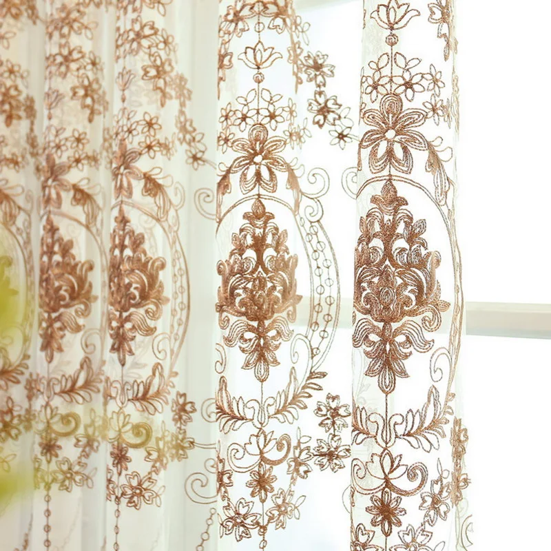 Tiyana, роскошные вышитые отвесные тюлевые шторы для гостиной, спальни, Европы, занавески на окна, жалюзи, драп, M211Y