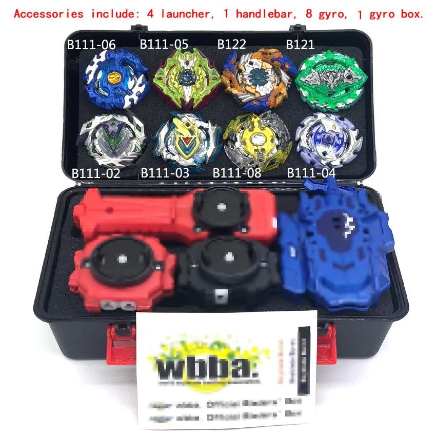 8pcs Beyblade лопающиеся игрушки бейблейд, Арена хранения коробка пусковая Toupie Металл Fusion Бог игрушка волчок подарки для мальчиков - Цвет: 8pcs