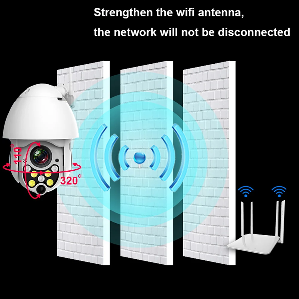 1080P PTZ IP камера наружная Wifi скоростная купольная 4X цифровой зум двухстороннее аудио ночное видение IP66 камера видеонаблюдения для дома