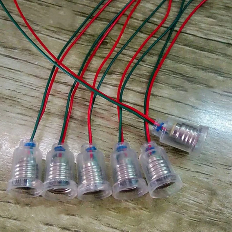 20cm Wire Lamp Base E10 Lamp Holder Bulb Light Screw Socket for 1.5V 2.5V 3.8V 6V Light Accessories 20pcs/lot