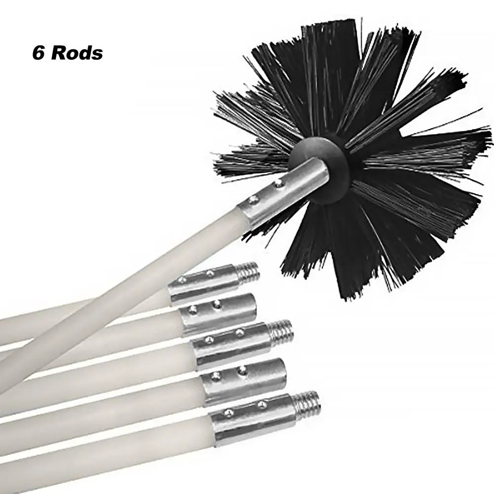 Straw Cleaning Brush Flexible Dryer Duct Vent Cleaning Kit Includes 6