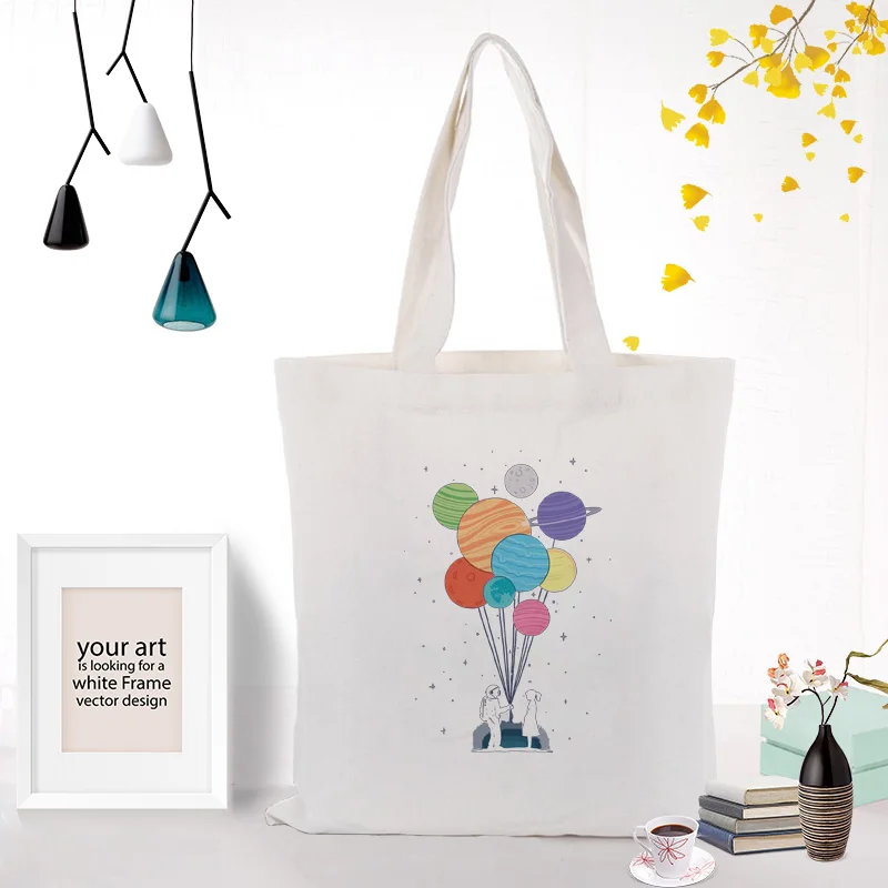 BALLOON022 Воздушный шар с рисунком текст DIY сумка складная багандбэг Холщовая Сумка сумка для покупок с персонажем из мультфильма печать на заказ Печать Логотип повседневное использование эко - Цвет: BALLOON022