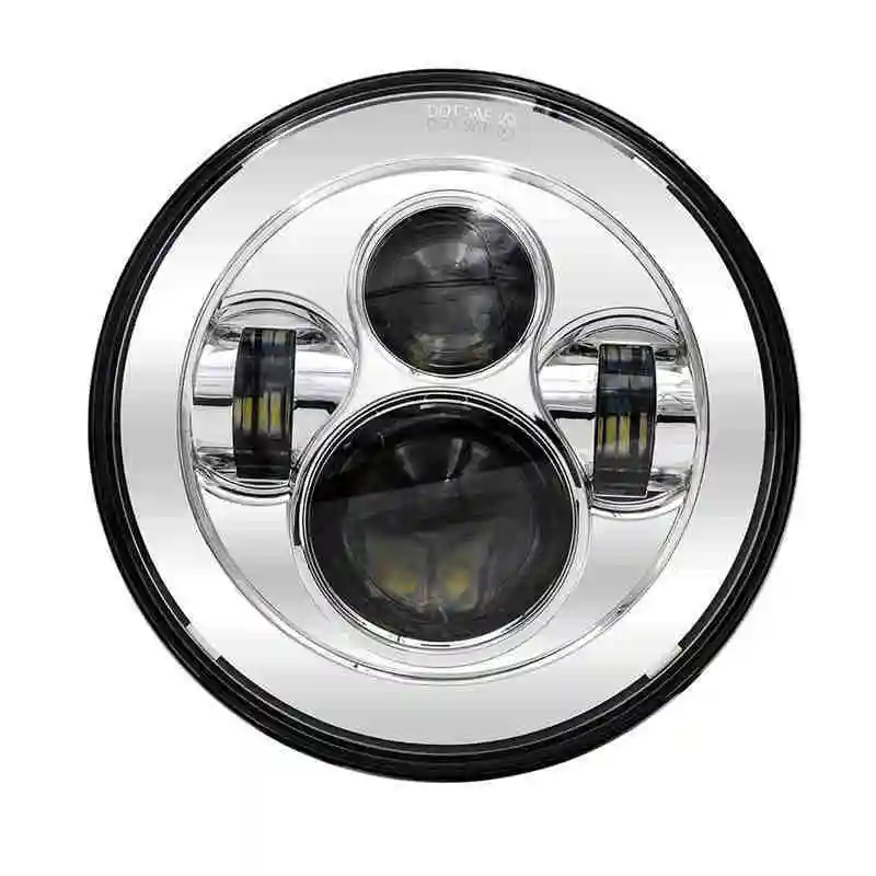 " светодиодный фар для мотоцикла Harley Davidson FLS FLSTC FLSTF FLSTFB FLSTN Touring трайк мотоцикл хром проектор мотор светодиодный лампы - Цвет: Chrome