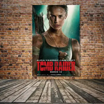 

Tomb Raider Lara Croft Movie Art Posters Print 12X18 24X36 Inches On Silk Frabic Wall Picture For Living Room Home Decor