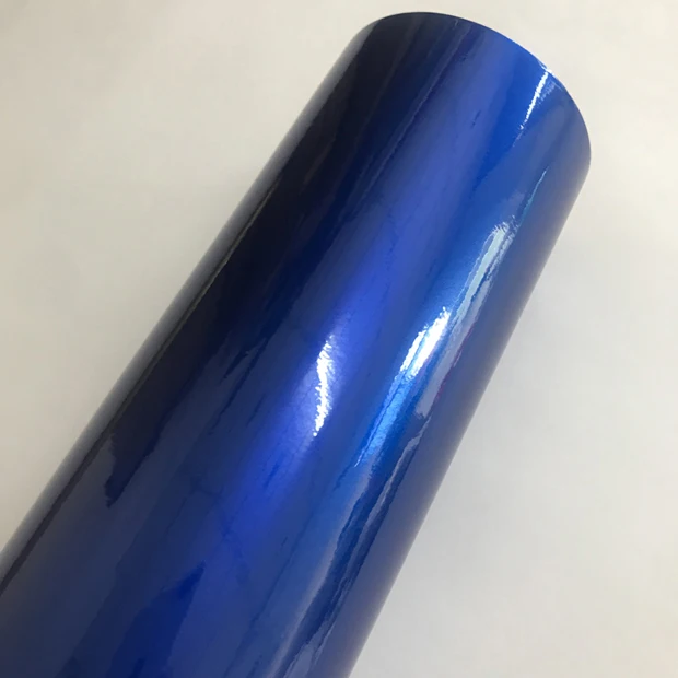 Блестящая металлическая бронзовая виниловая пленка Конфета Глянцевая серая автомобильная пленка наклейка с воздушными пузырями Авто мотоциклетная пленка пинг покрытие фольга - Название цвета: Blue