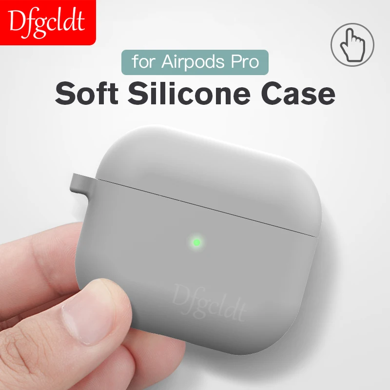 

Soft Silicone Case for Airpods Pro Ultra Thin Shockproof Case for Apple Earphone Accessory Protective Soft TPU Cover with Hook
