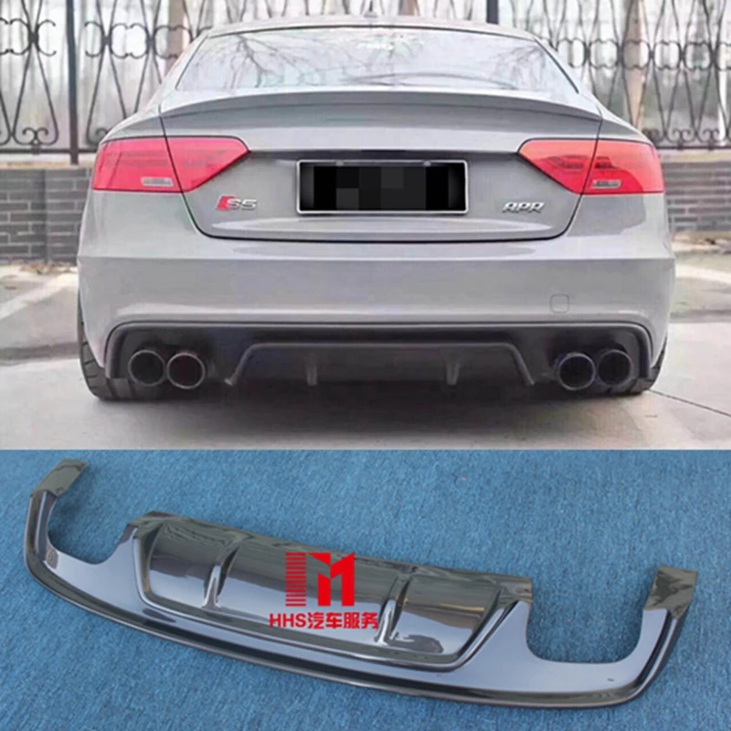 

A5 High Qualiy Carbon Fiber Rear Lip Diffuser Car Styling For Audi A5 S5 Style Car body kit 2012 - 2016