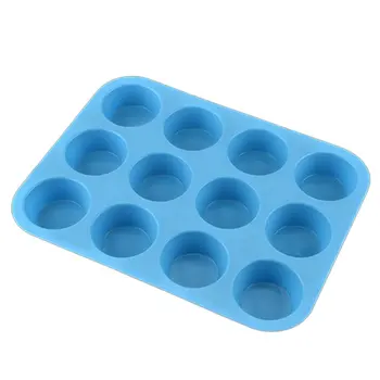 

Round Silicone Muffin Pan Silicone Cupcake Baking Cups Mold 12 Non Stick Silicone Molds for Muffin Tins
