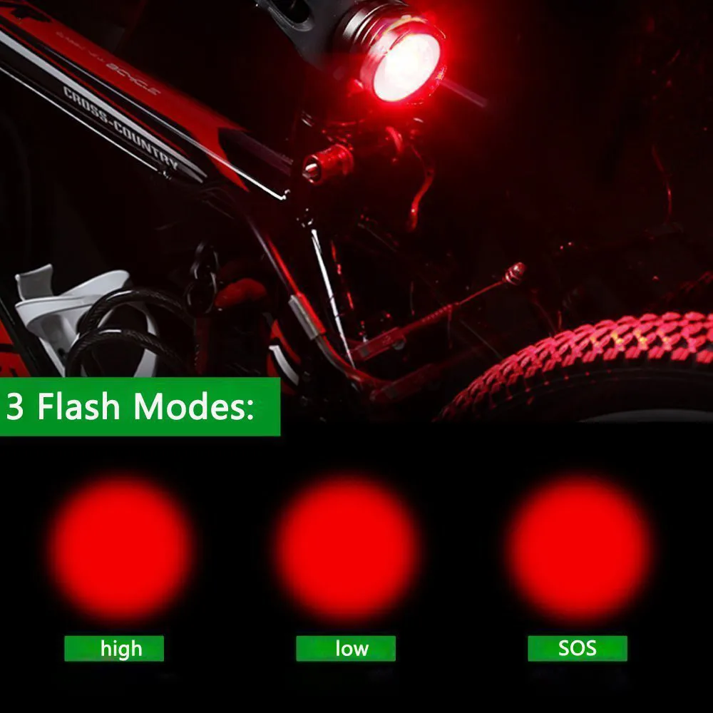 3 в 1, 2000X велосипедный светильник, набор, USB Перезаряжаемый светодиодный, водонепроницаемый, супер яркий, зум, головной светильник, задний светильник, MTB велосипедный светильник