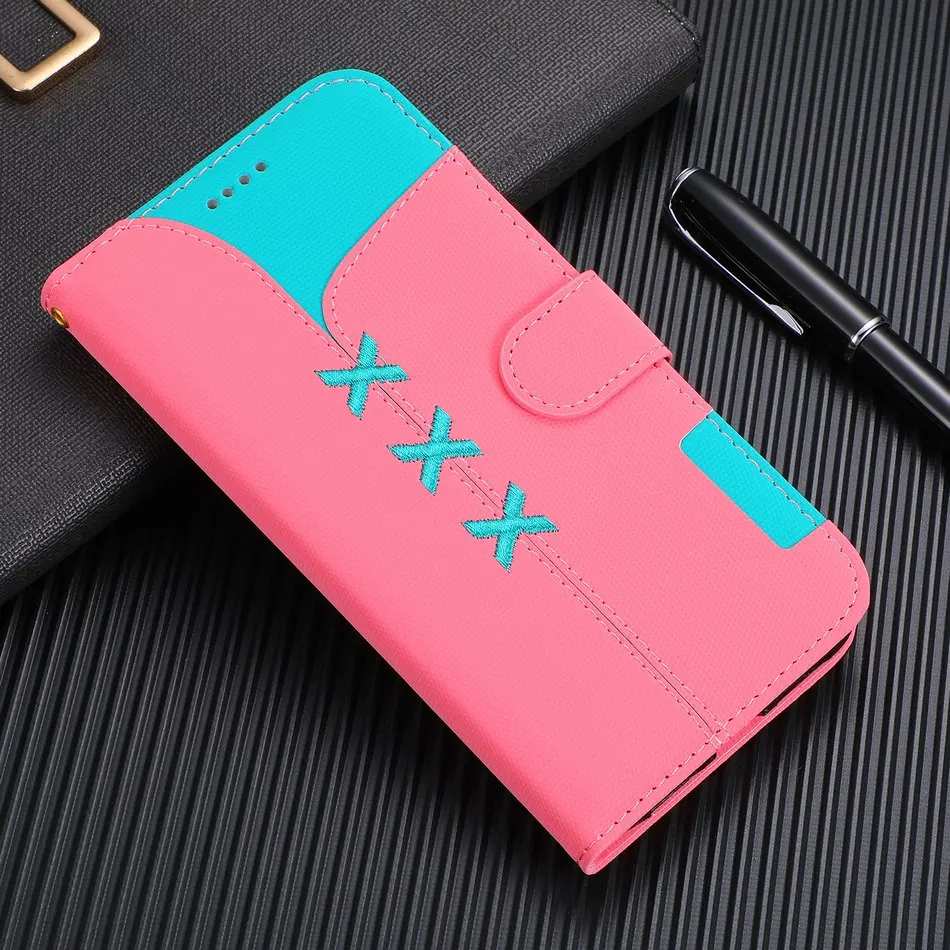 Из искусственной кожи с вышивкой чехол СПС samsung Galaxy S10E S10 S9 S8 M20 A20 A30 A50 A70 A6 A7 A8 A9 J4 J6 плюс J3 J5 J7 P04G