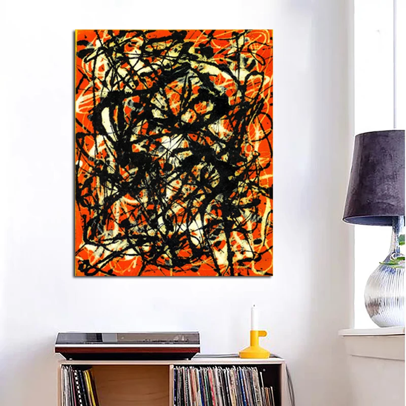 Jackson Pollock Free Form Wall Art Canvas Painting Posters Prints ...