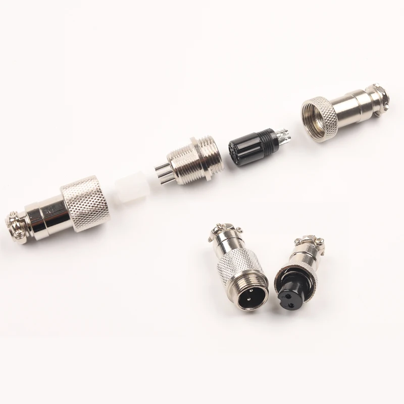 GX12 Butt type Electric Aviation Socket & Plug 12MM Docking Power Male & Female Wire Connector 2/3/4/5/6/7 Pin