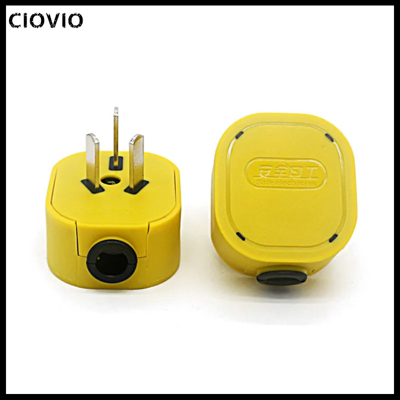 CIOVIO 10 шт. желтый трехполюсный взрывозащищенный прорезиненный огнестойкий и анти-напряжение разъем питания и разъем преобразования