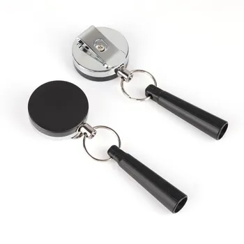 

Camping Heavy Duty Retractable Pen Pull Holder Reel Carpenter Pencils Anti Lost Rope Key Ring Chain Belt Clip 7