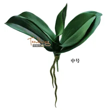 Искусственный лист орхидеи с искусственными зелеными корнями, компоновка листьев орхидеи, сделай сам, исходный материал, искусство