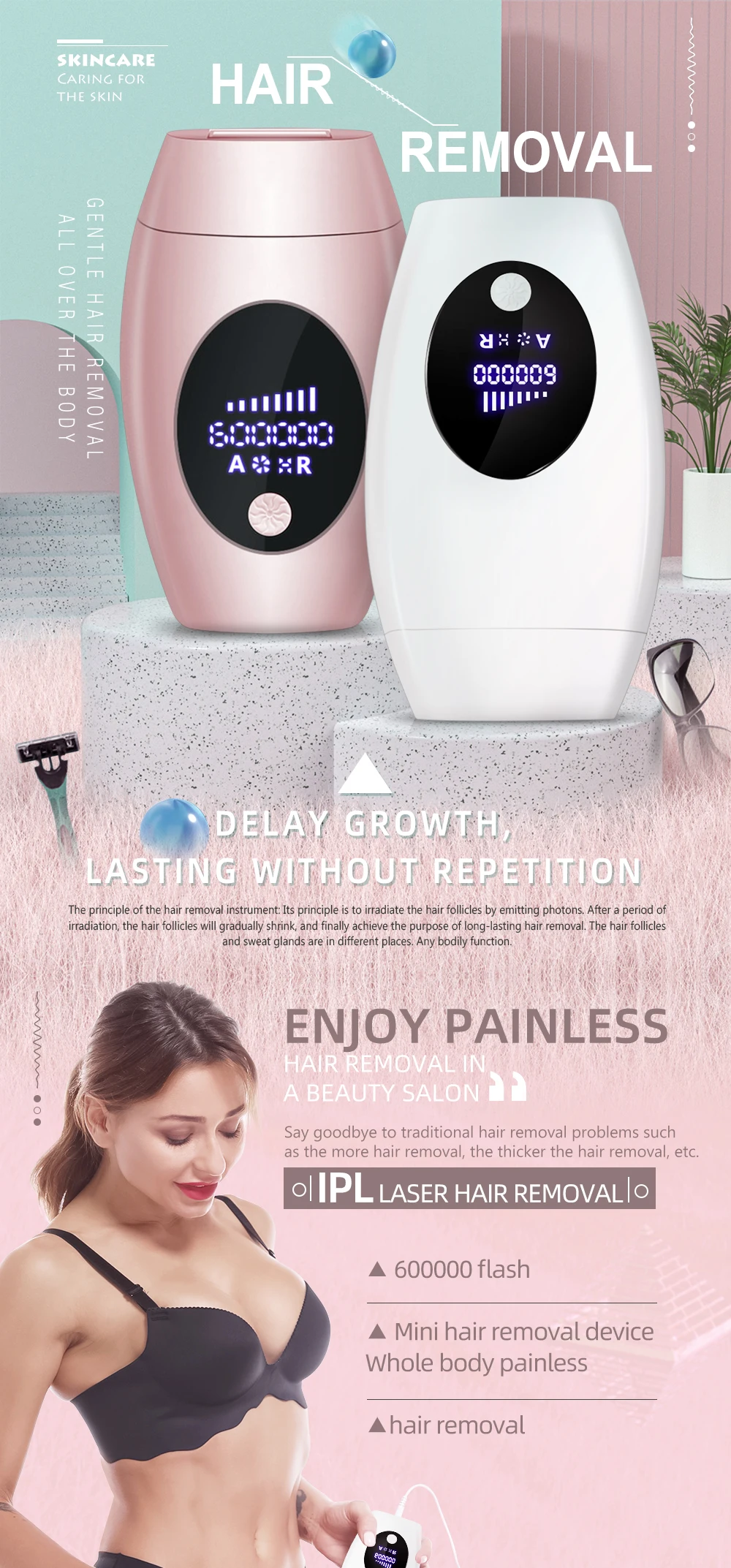 Professional Permanent IPL Laser Depilator = 1MRK.COM