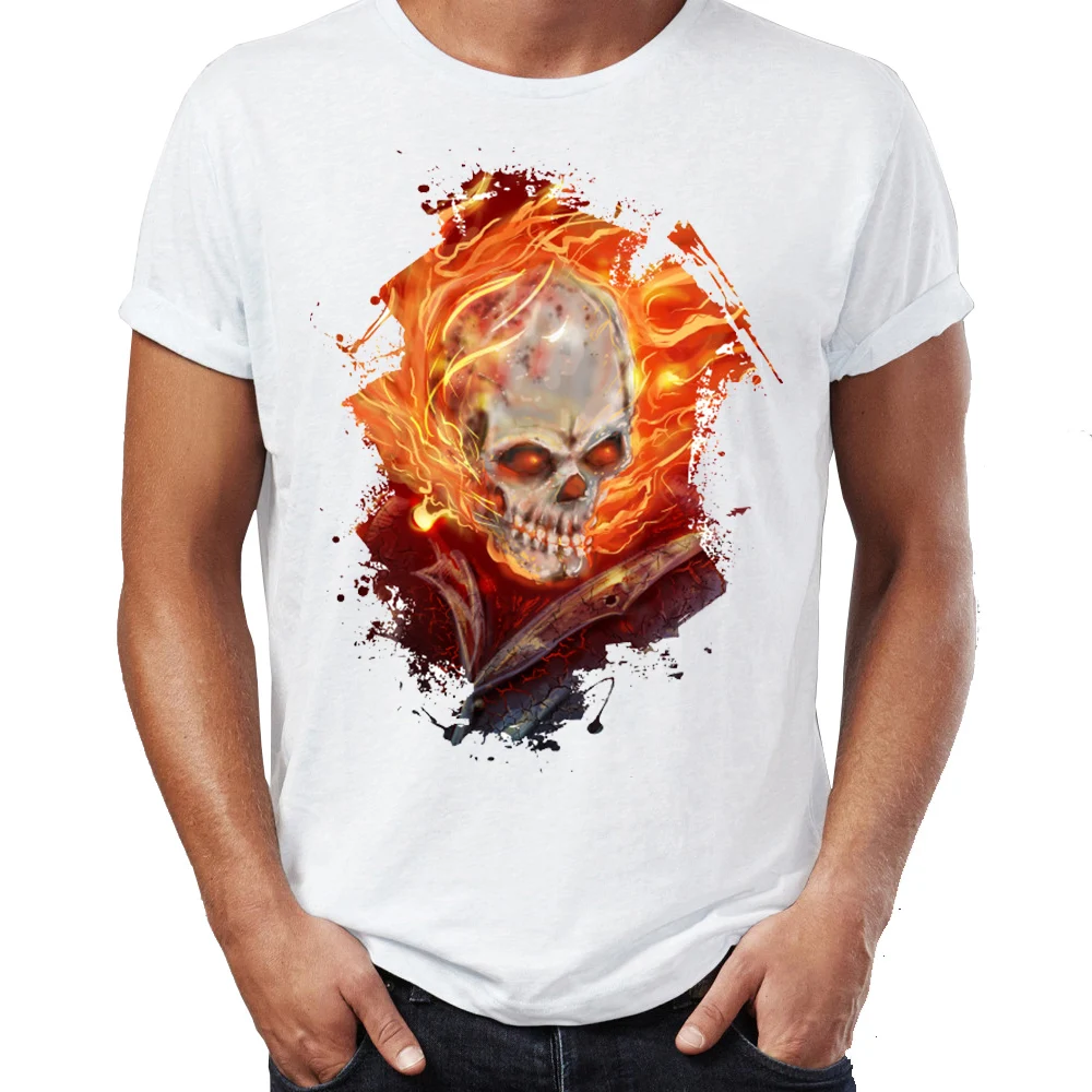 2019 Модная креативная футболка с графическим принтом Ghost Rider | Мужская одежда