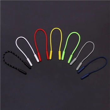 

500pcs Zipper Pull Puller End Fit Rope Tag Fixer Zip Cord Tab Replacement Clip Broken Buckle for Sewing Clothes Travel Bags