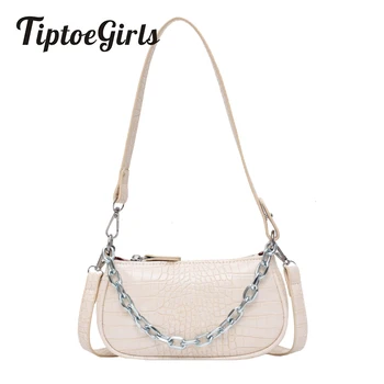 

Tiptoegirls 2020 Summer Small Bag Fashion Chains Alligator Pattern Leather Women Shoulder Bags PU Leather Woman Messenger Bag