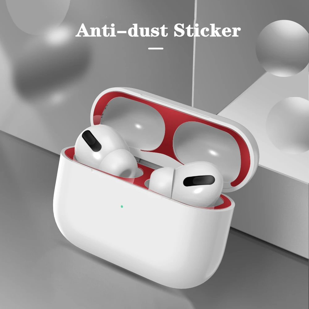 Силиконовый чехол для apple Airpods Pro, чехол-наклейка, Bluetooth чехол для airpod 3, Air Pods Pro, аксессуары для наушников, кожа - Цвет: Red