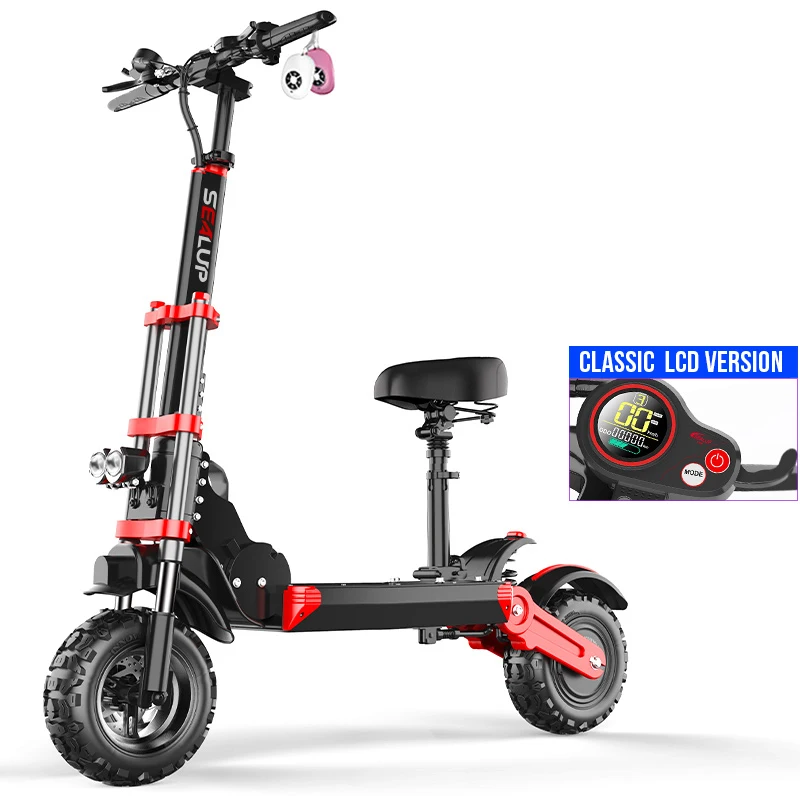 12inch electric scooter 48V500W E-SCOOTER fold stem range 120-150km Double suspension off-road Vacuum tire escooter